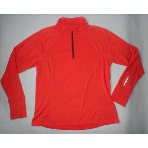 Noble Equine Women's XL‎ Orange/red Quarter-Zip Performance Pullover Equestrian